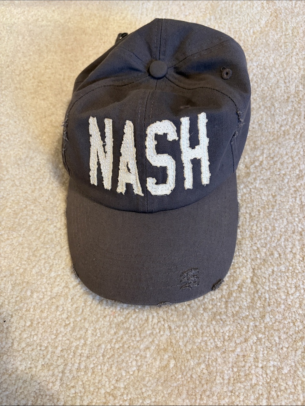NASH Embroidered Baseball Cap - Charcoal